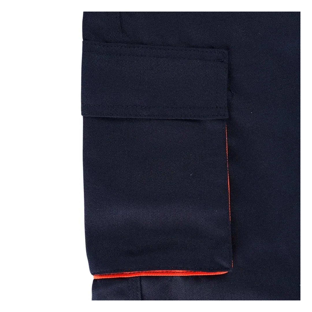 PANTALON DE TRABAJO DRILL TEC MULTIBOLSILLO AZULNARANJA TALLA L WERKEN12