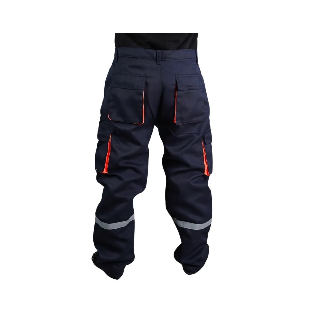PANTALON DE TRABAJO DRILL TEC MULTIBOLSILLO AZULNARANJA TALLA L WERKEN14