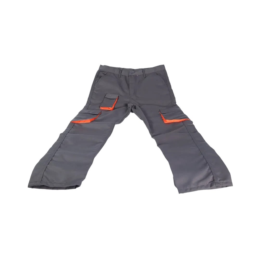 PANTALON DE TRABAJO DRILL TEC PLOMO NARANJA MULTIBOLSILLO TALLA L WERKEN2