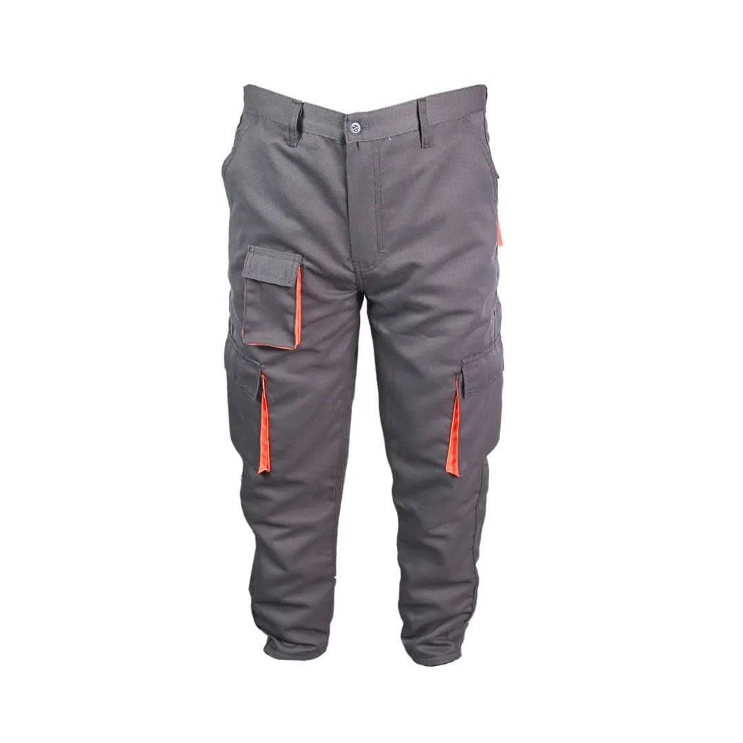 PANTALON DE TRABAJO DRILL TEC PLOMO NARANJA MULTIBOLSILLO TALLA L WERKEN3
