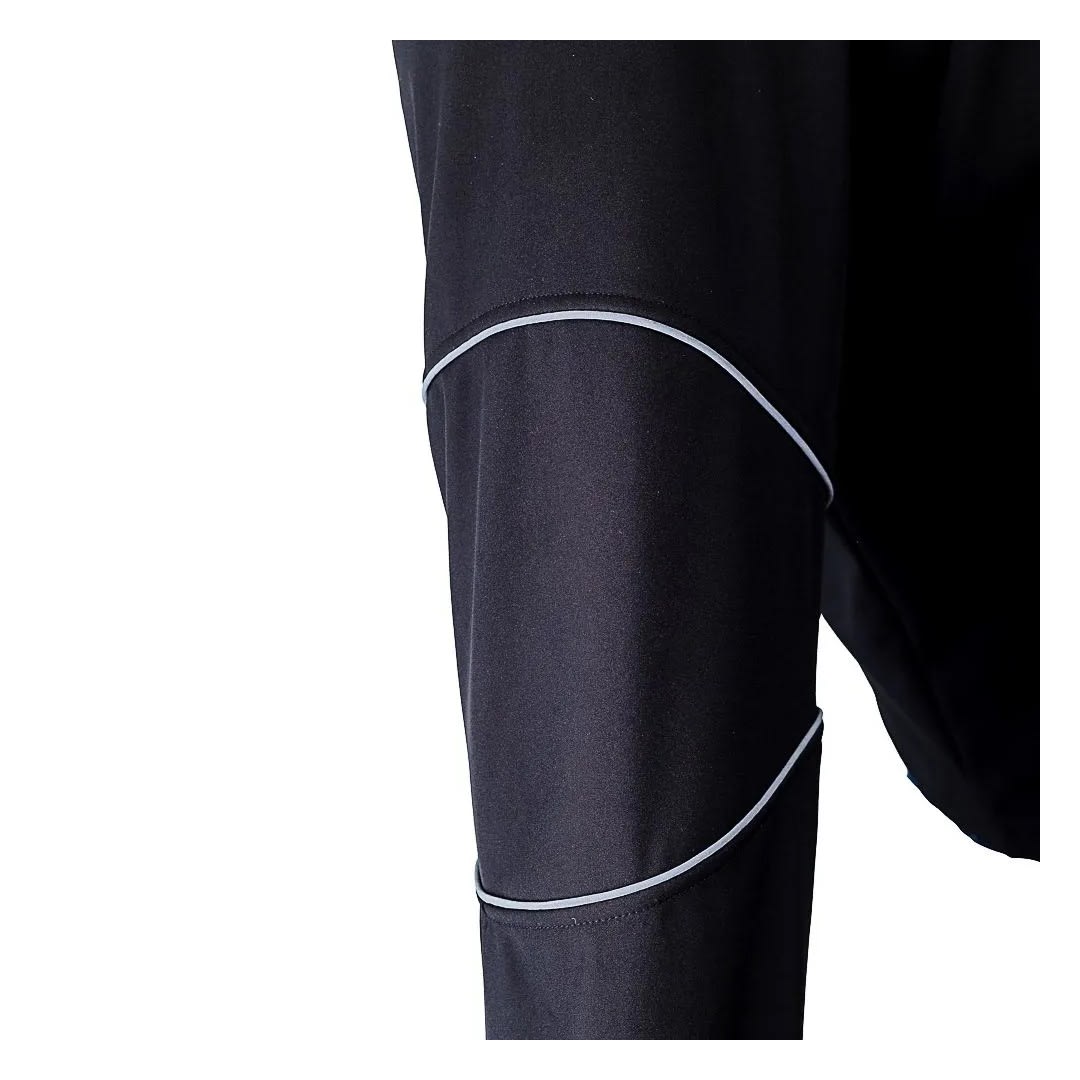 CASACA DE TRABAJO DRILL SOFTSHELL NEGRO RIBETE CINTA REFLECTIVA TALLA XL WERKEN2