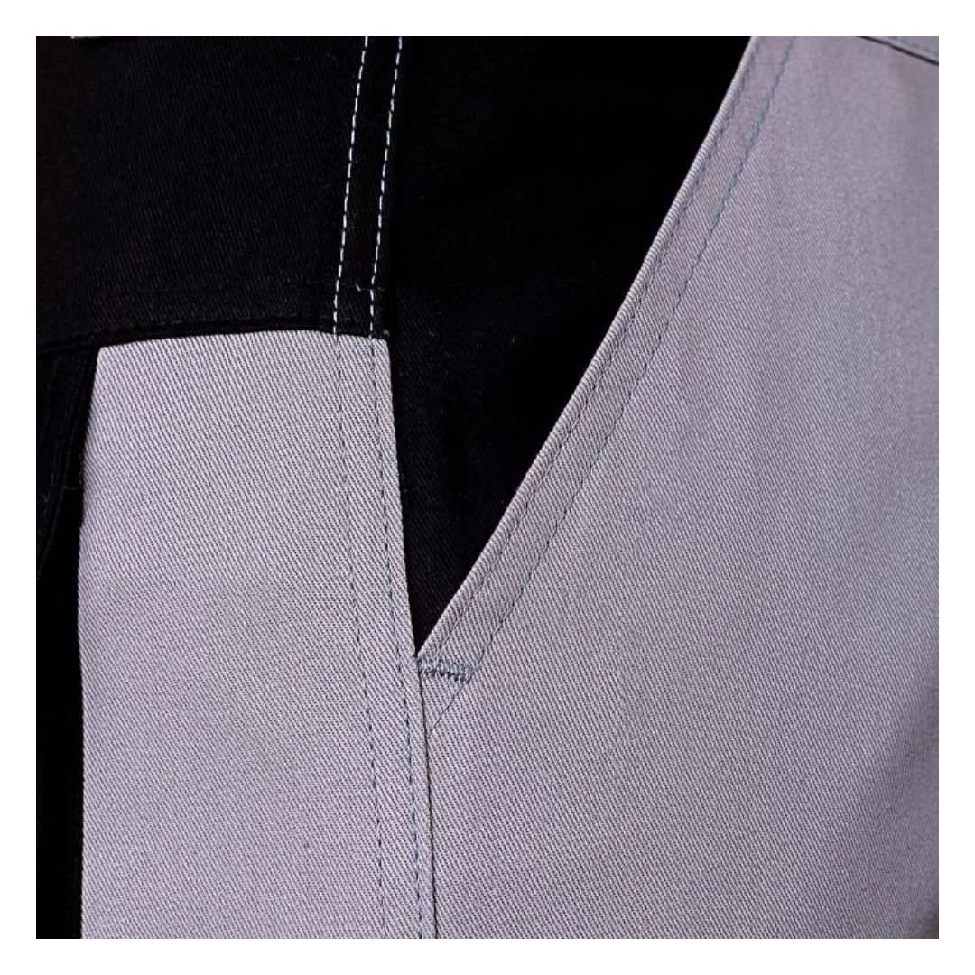 PANTALON DE TRABAJO DRILL PORTARODILLERAS PLOMO-NEGRO TALLA M WERKEN2