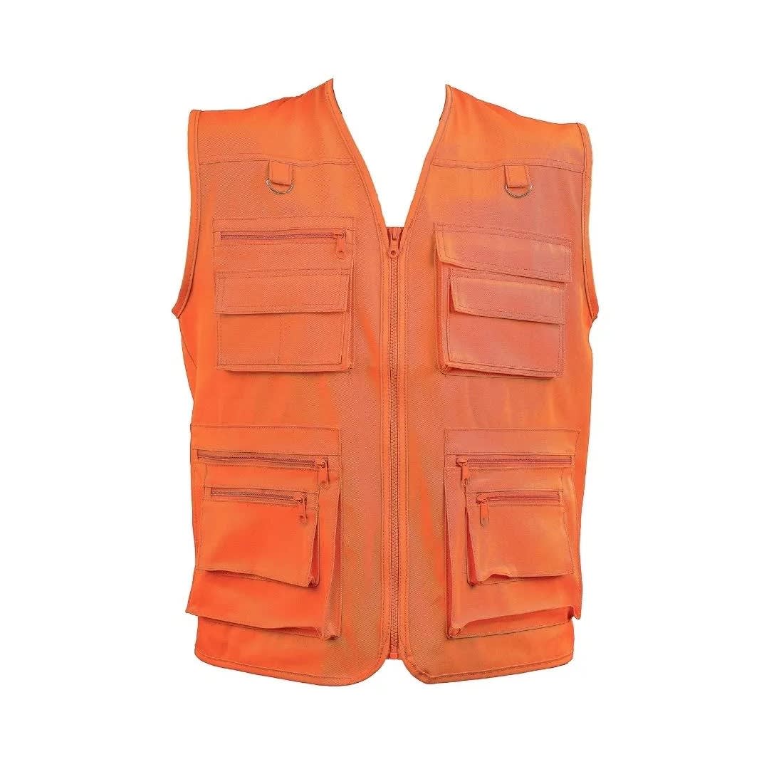 CHALECO DE TRABAJO DRILL INDUSTRIAL MULTIBOLSILLOS NARANJA - TALLA XL WERKEN1
