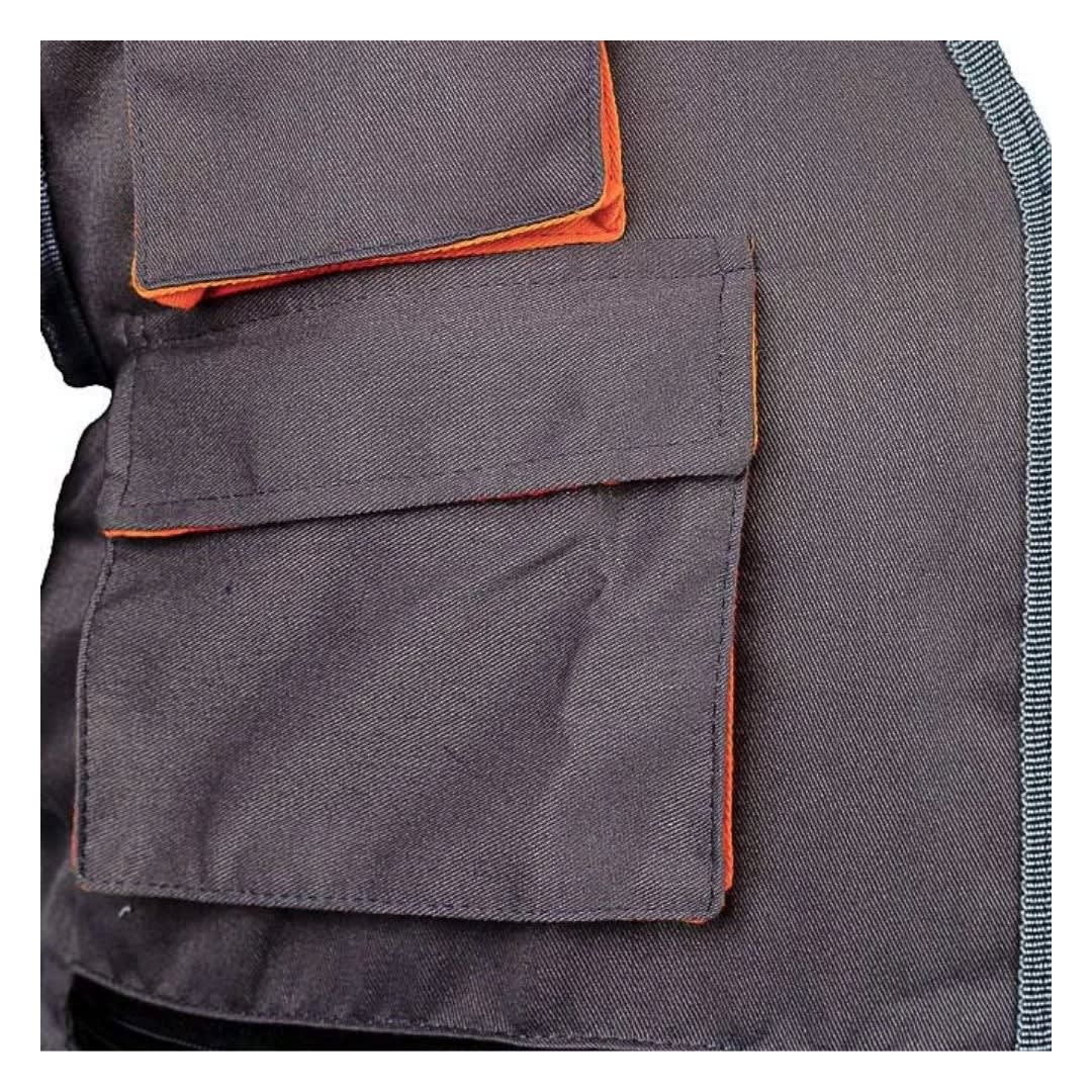 CHALECO DE TRABAJO DRILL INGENIERO MULTIBOLSILLO PLOMO-NARANJA TALLA XL WERKEN3