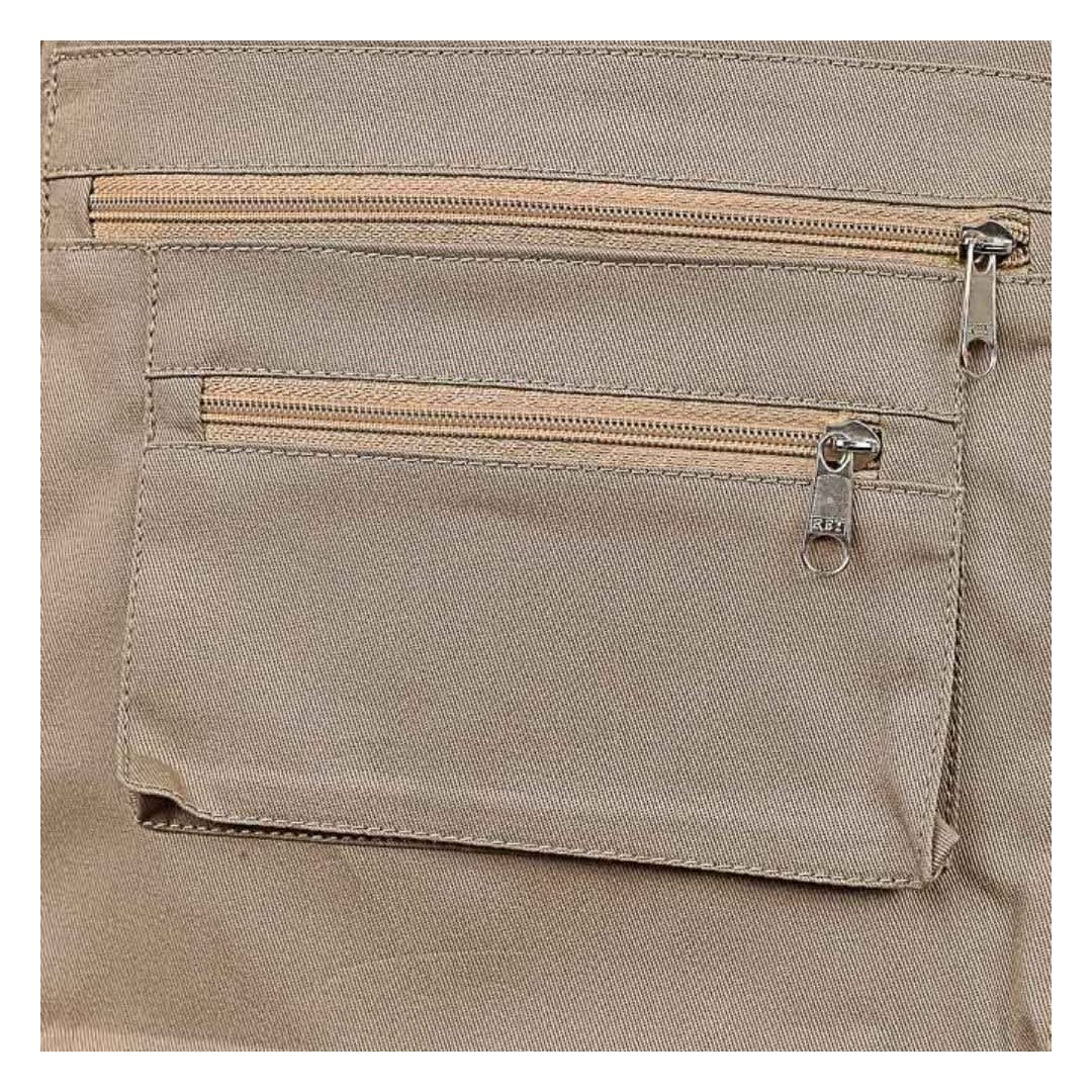 CHALECO DE TRABAJO DRILL INDUSTRIAL MULTIBOLSILLOS BEIGE TALLA XL WERKEN1