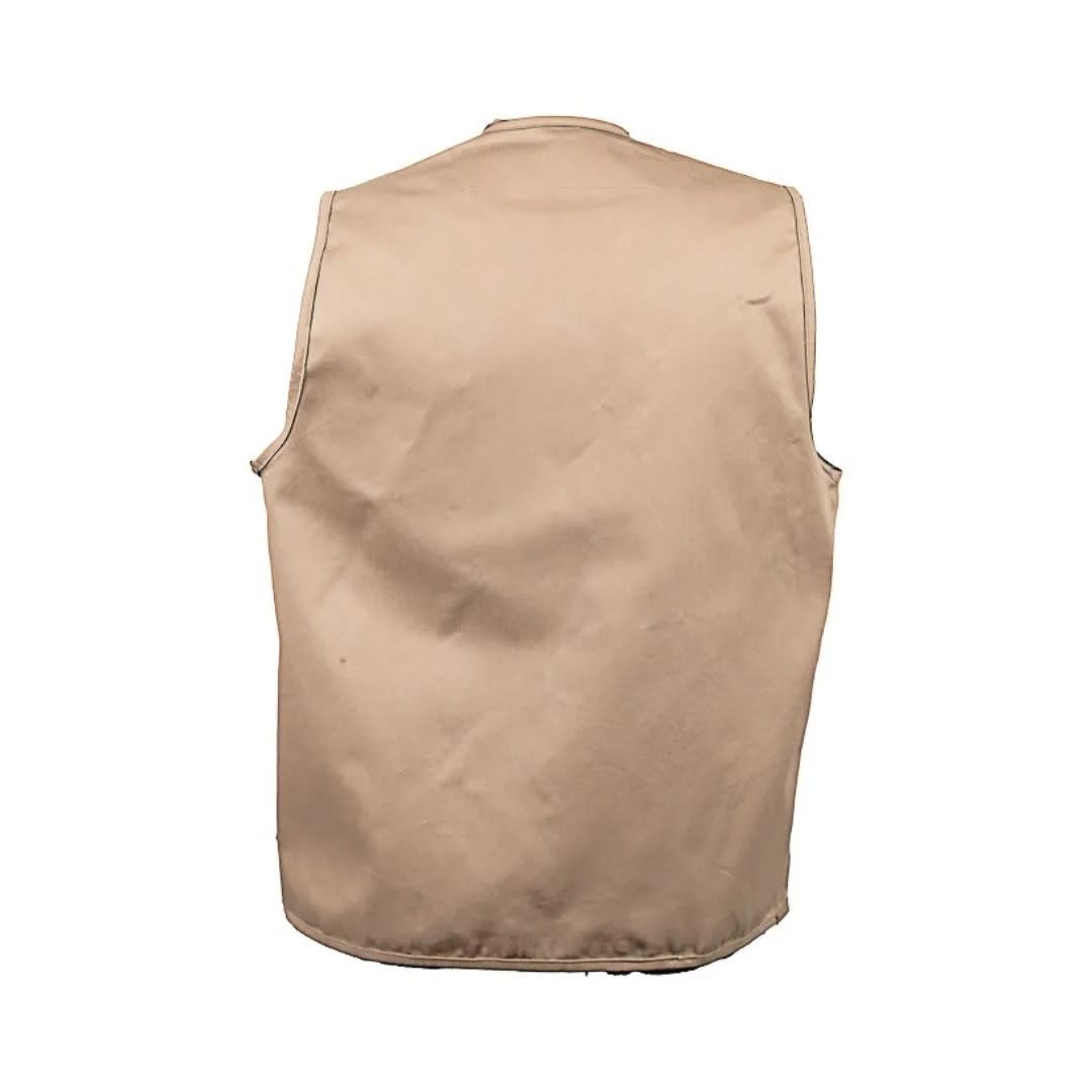 CHALECO DE TRABAJO DRILL INDUSTRIAL MULTIBOLSILLOS BEIGE TALLA XL WERKEN3