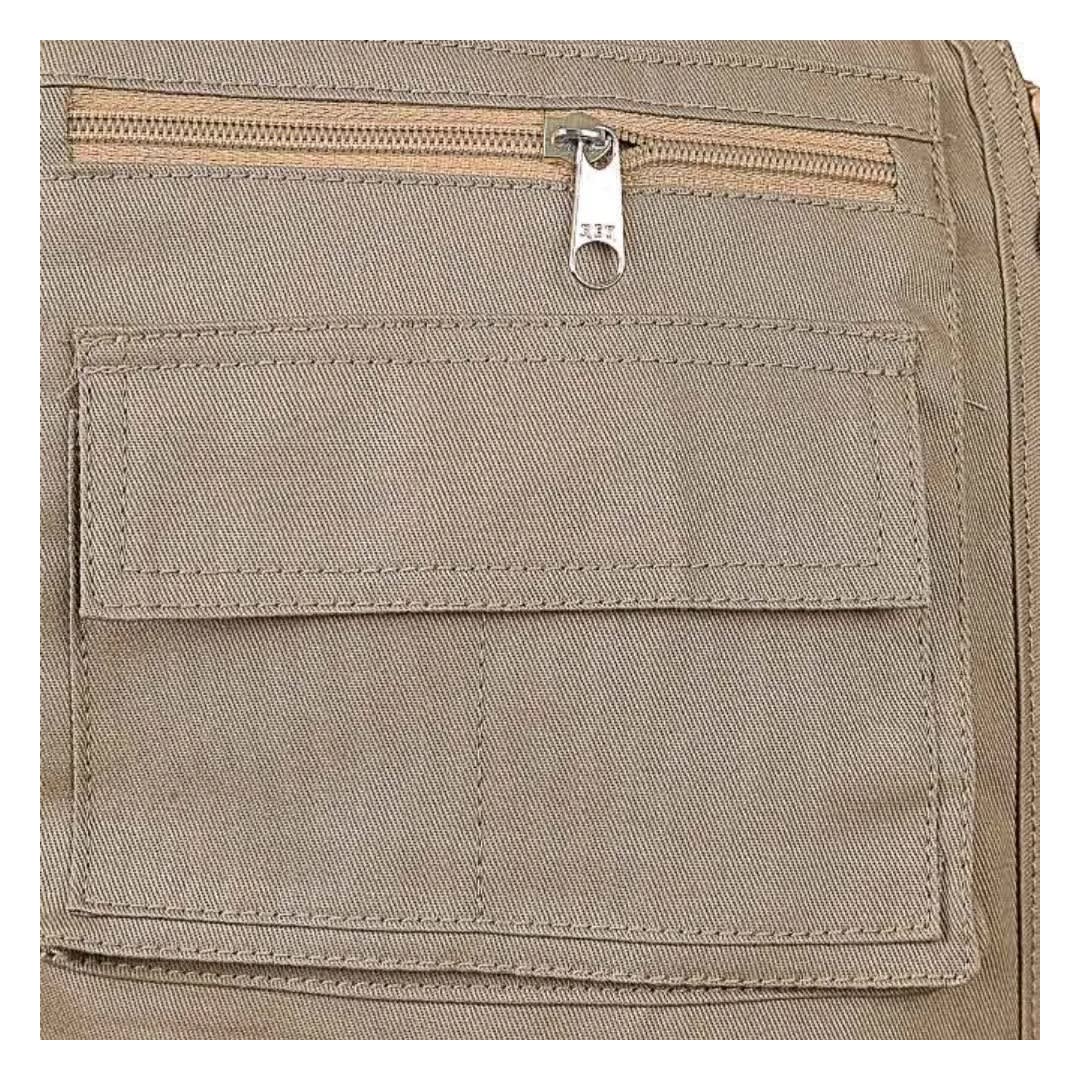 CHALECO DE TRABAJO DRILL INDUSTRIAL MULTIBOLSILLOS BEIGE TALLA M WERKEN2