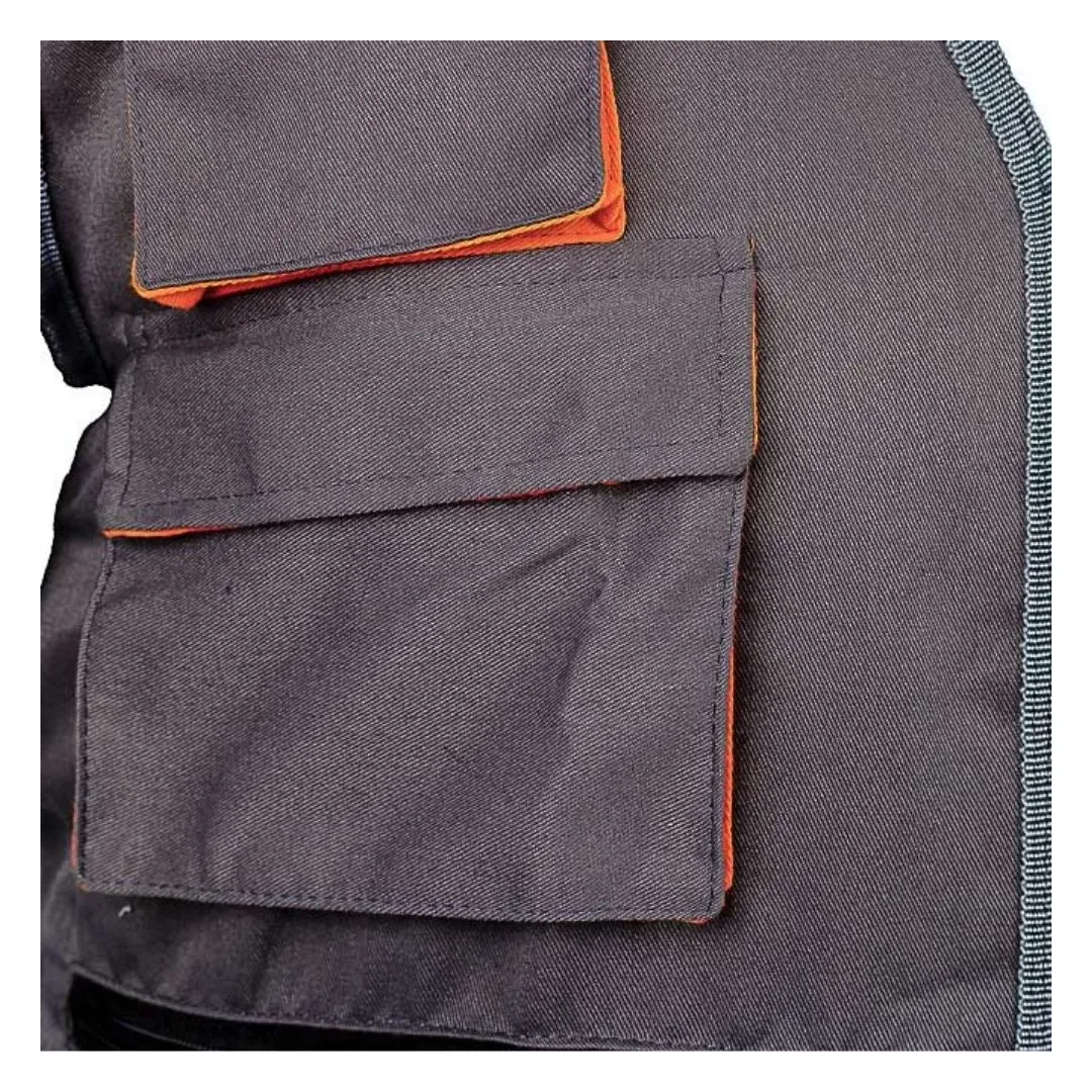 CHALECO DE TRABAJO DRILL MULTIBOLSILLO GRIS TALLA M WERKEN1