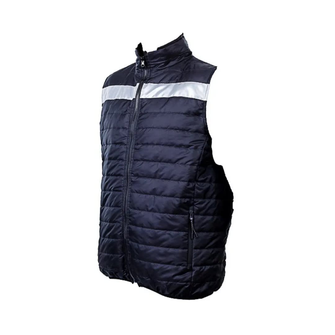 CHALECO DE TRABAJO DRILL ACOLCHADO CON CINTA REFLECTIVA TALLA XL WERKEN1