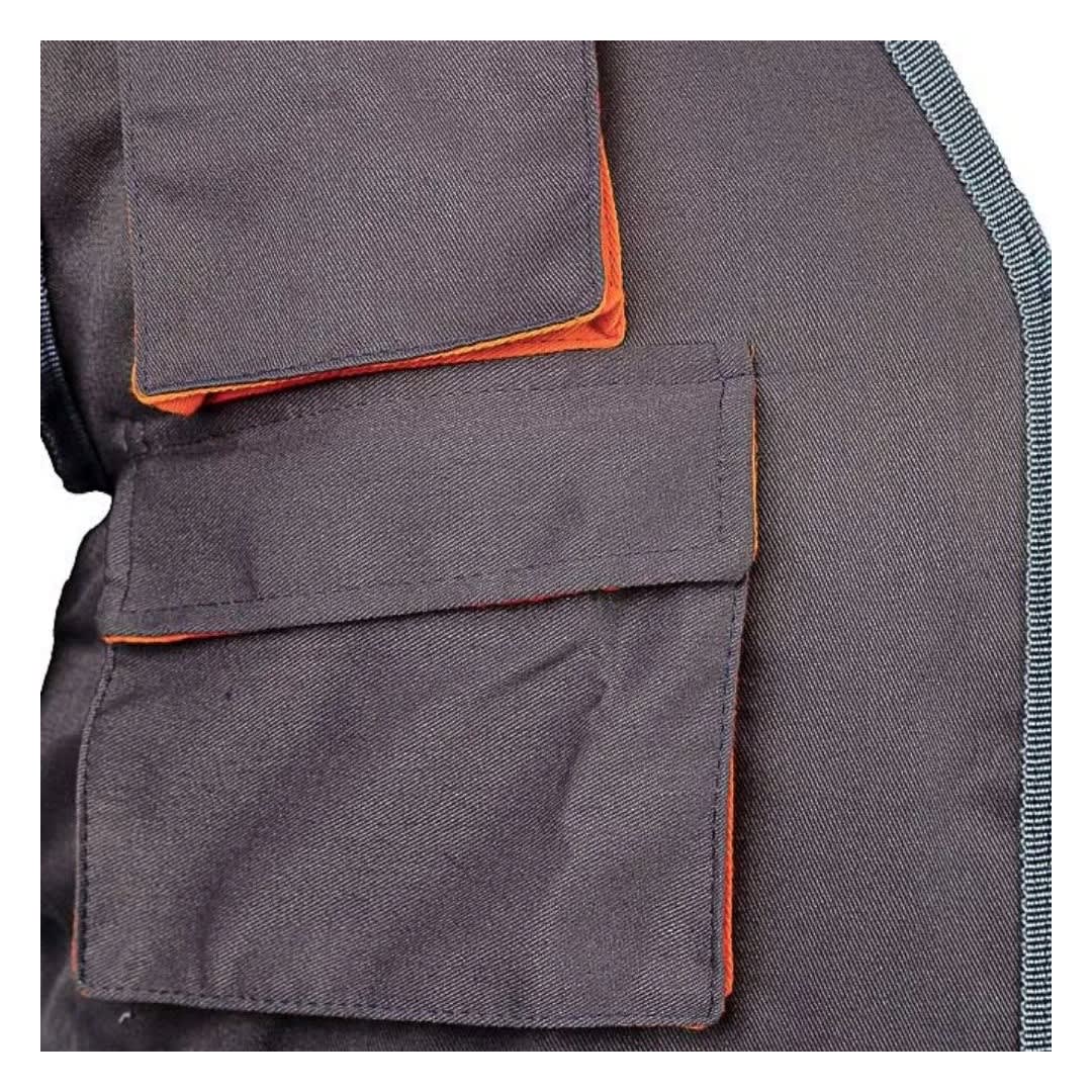 CHALECO DE TRABAJO DRILL INGENIERO MULTIBOLSILLO PLOMO-NARANJA TALLA L WERKEN3
