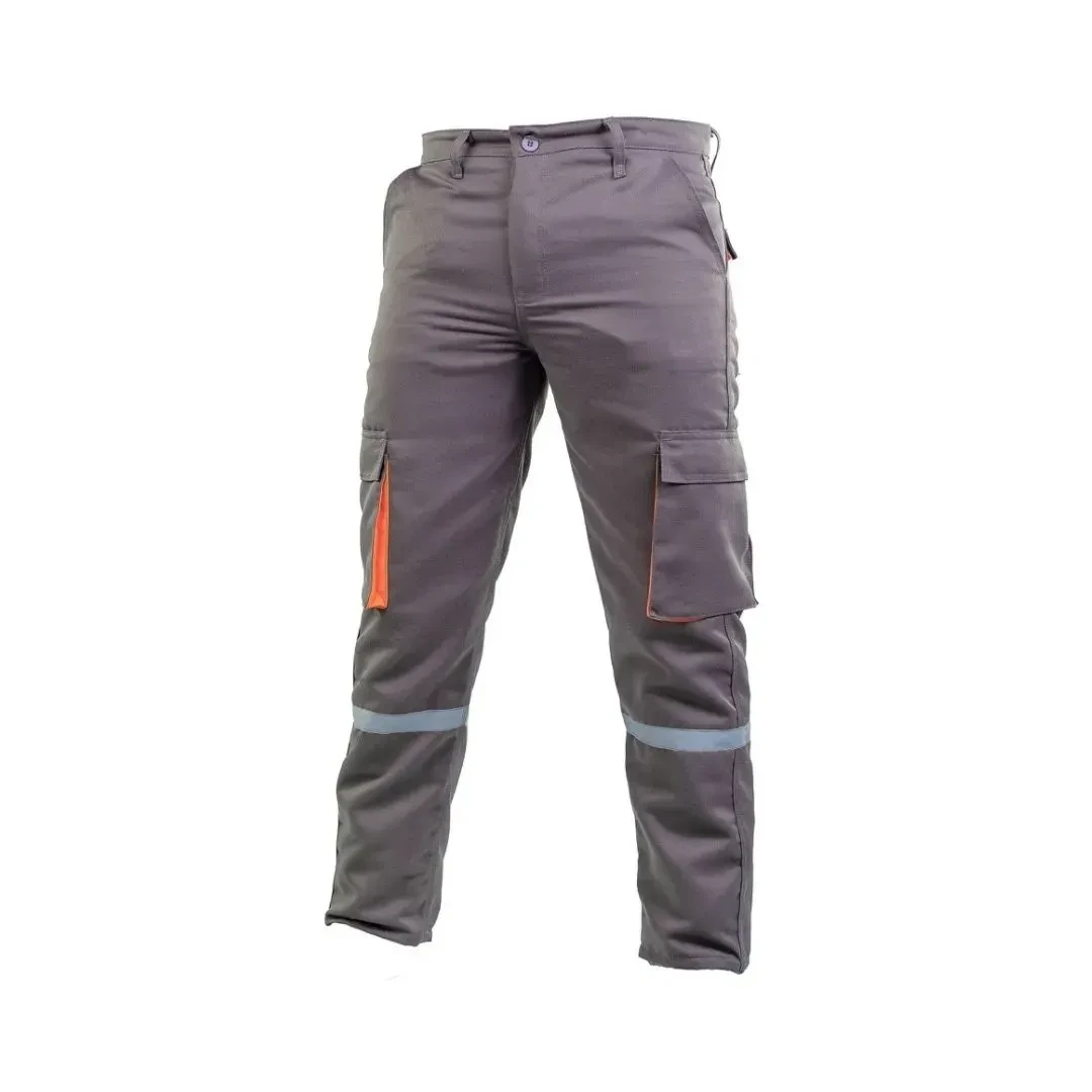 PANTALON DRILL TEC PLOMO NARANJA MULTIBOLSILLO T-M WERKEN2