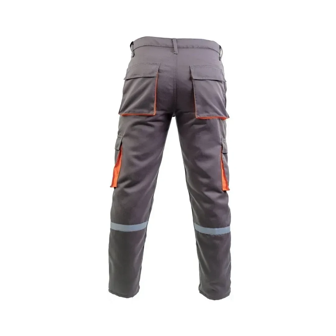 PANTALON DRILL TEC PLOMO NARANJA MULTIBOLSILLO T-M WERKEN3