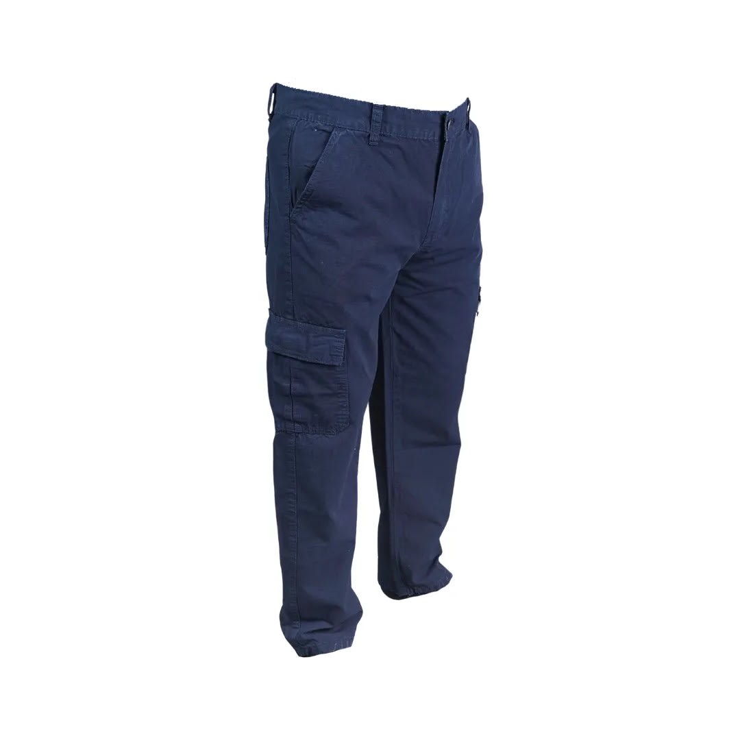 PANTALON DE TRABAJO DRILL AZUL TALLA M MULTIBOLSILLO ANTIDESGARRO WERKEN10