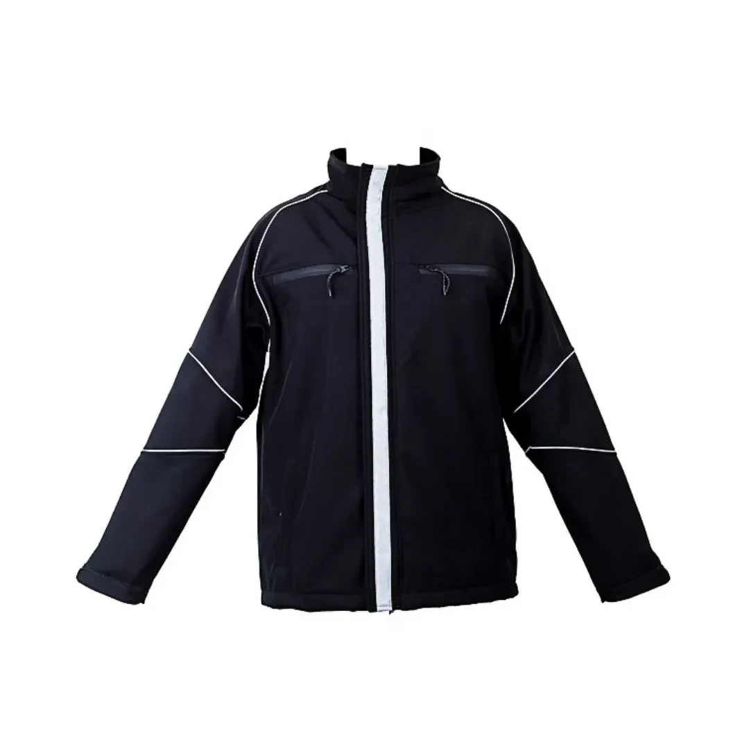 CASACA DE TRABAJO DRILL SOFTSHELL REFLECTIVA TALLA L NEGRO WERKEN