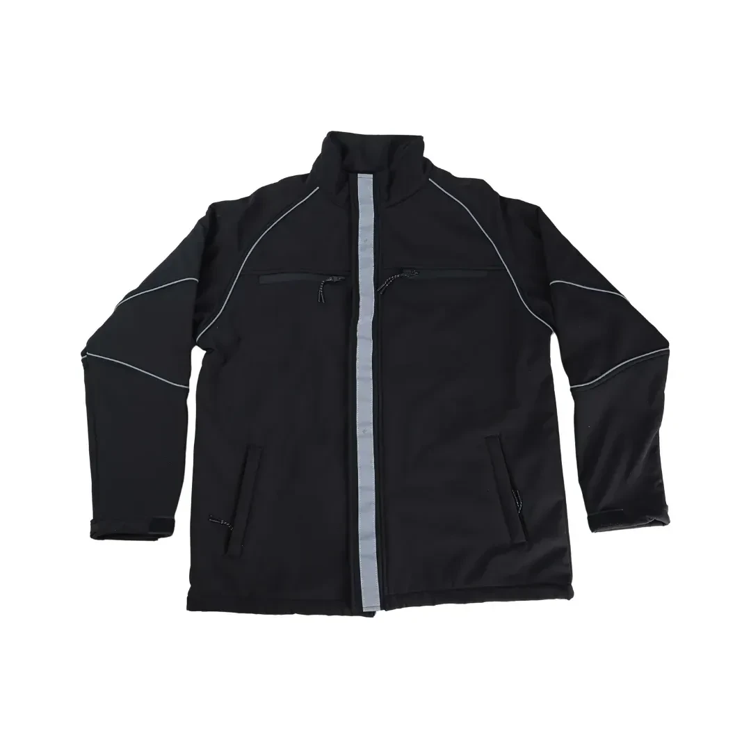 CASACA DE TRABAJO DRILL SOFTSHELL REFLECTIVA TALLA L NEGRO WERKEN12