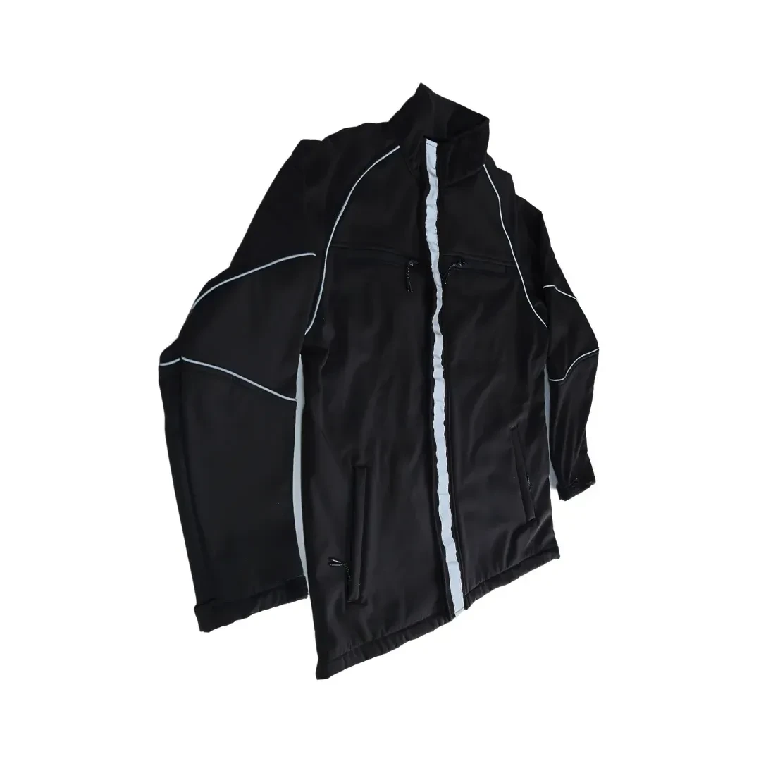 CASACA DE TRABAJO DRILL SOFTSHELL REFLECTIVA TALLA L NEGRO WERKEN13