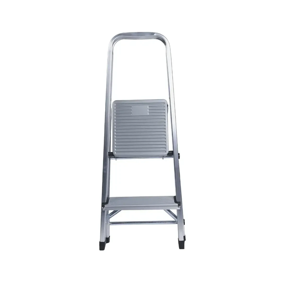 ESCALERA TIJERA 2 PASOS ALUMINIO PLATAFORMA PLATA WERKEN5