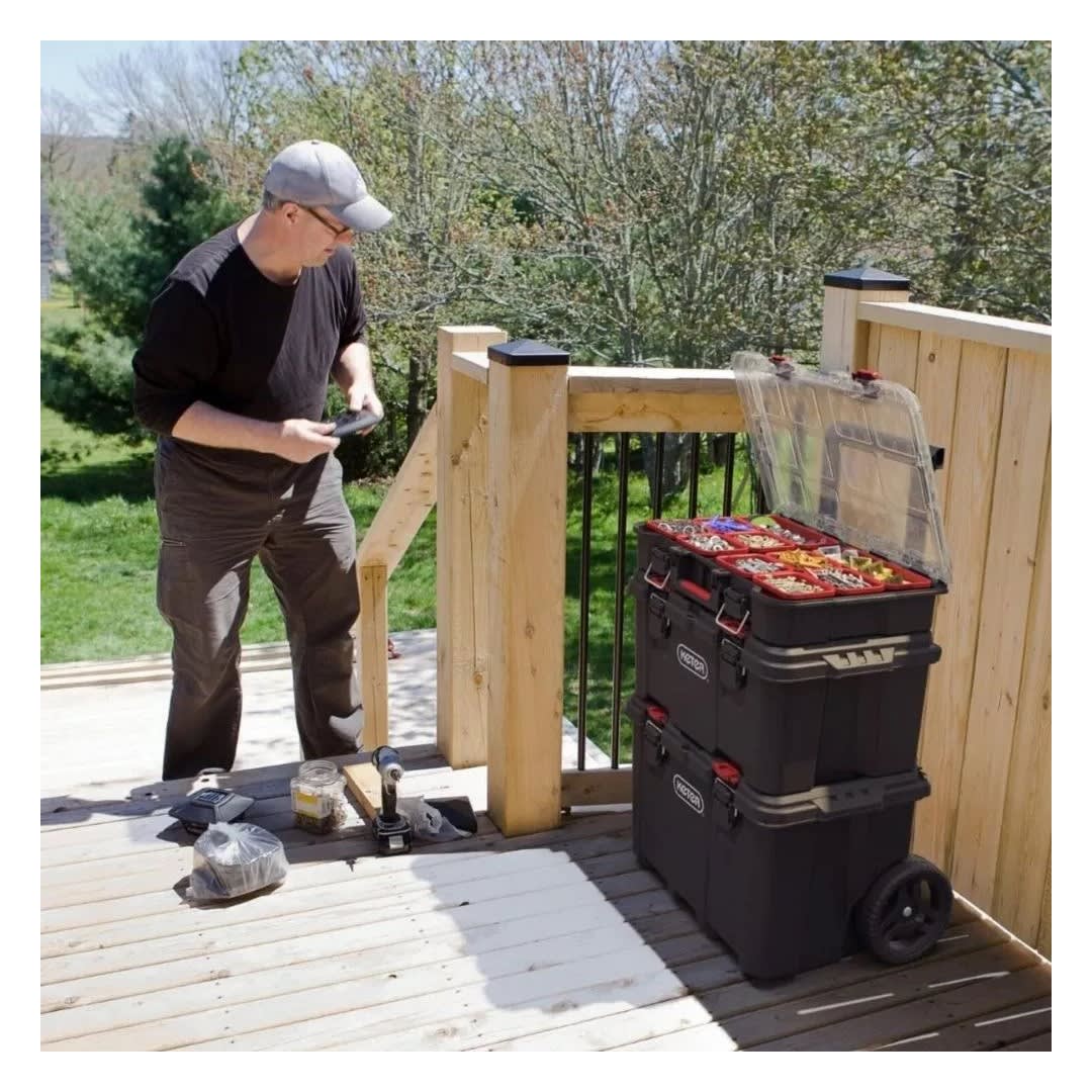 TORRE CAJAS DE HERRAMIENTAS STACK&ROLL 3 EN 1 NEGRO/ROJO KETER1