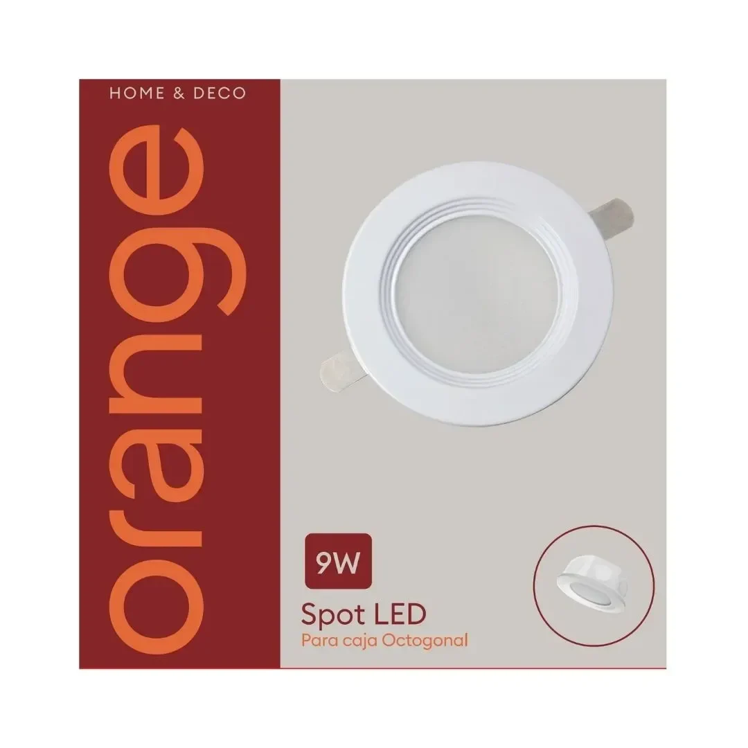 SPOT LED CAJA OCTOGONAL 9W 11CM 3CCT BLANCO ORANGE4