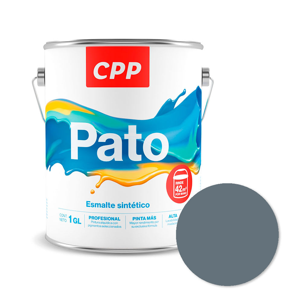 ESMALTE BRILLANTE GRIS CLARO DE RESINA ALQUÍDICA 1 GAL CPP
