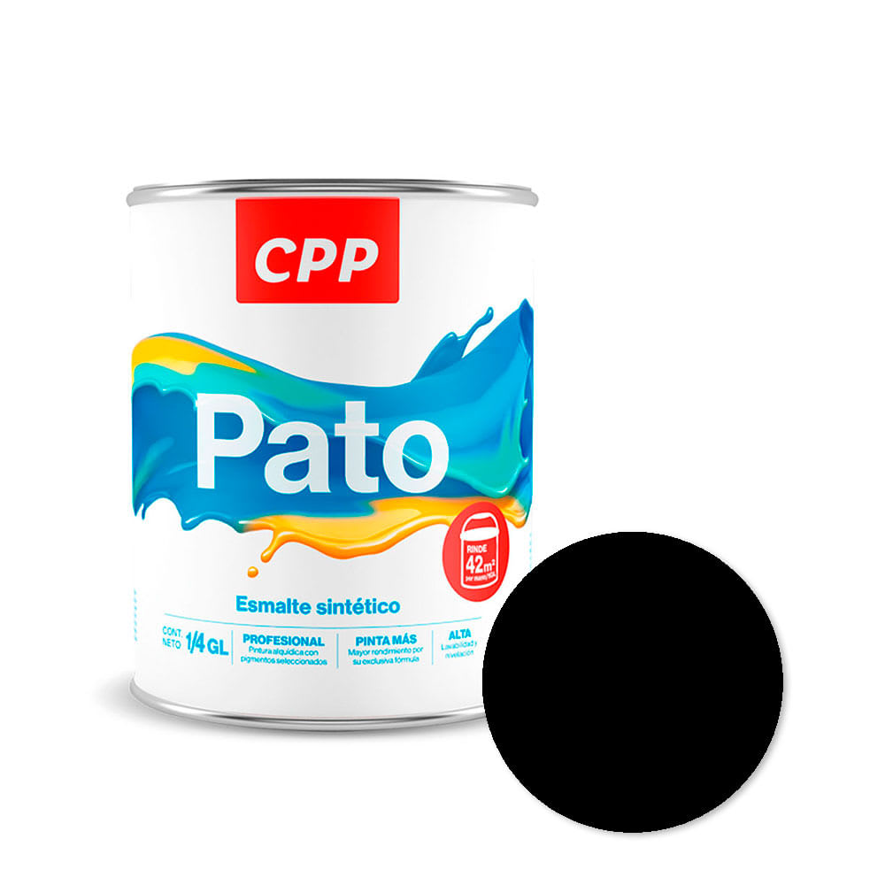 ESMALTE BRILLANTE NEGRO 1/4 GAL CPP
