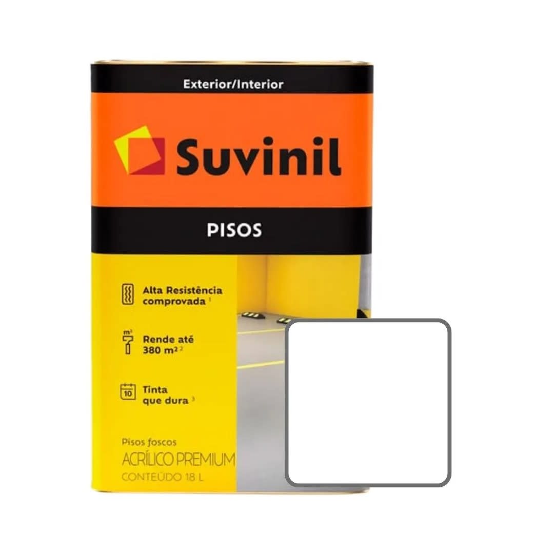 PINTURA PARA PISOS BLANCO NIEVE 18 LITROS SUVINIL