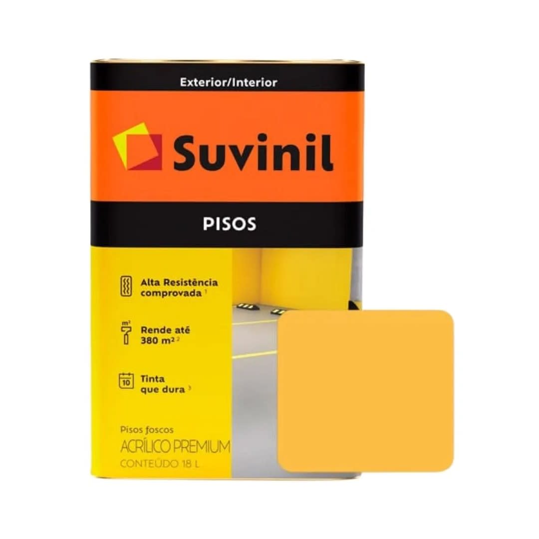 PINTURA PARA PISOS AMARILLO 18 LITROS SUVINIL