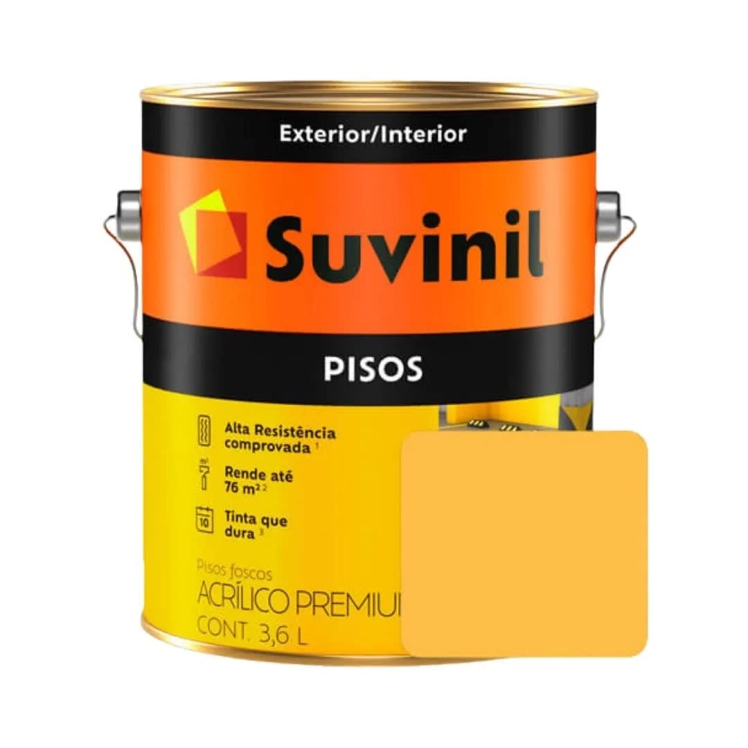 PINTURA PARA PISOS AMARILLO 3.6 LITROS SUVINIL