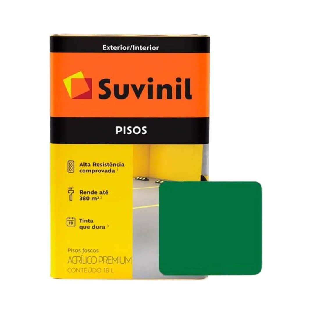 PINTURA PARA PISOS VERDE 18 LITROS SUVINIL