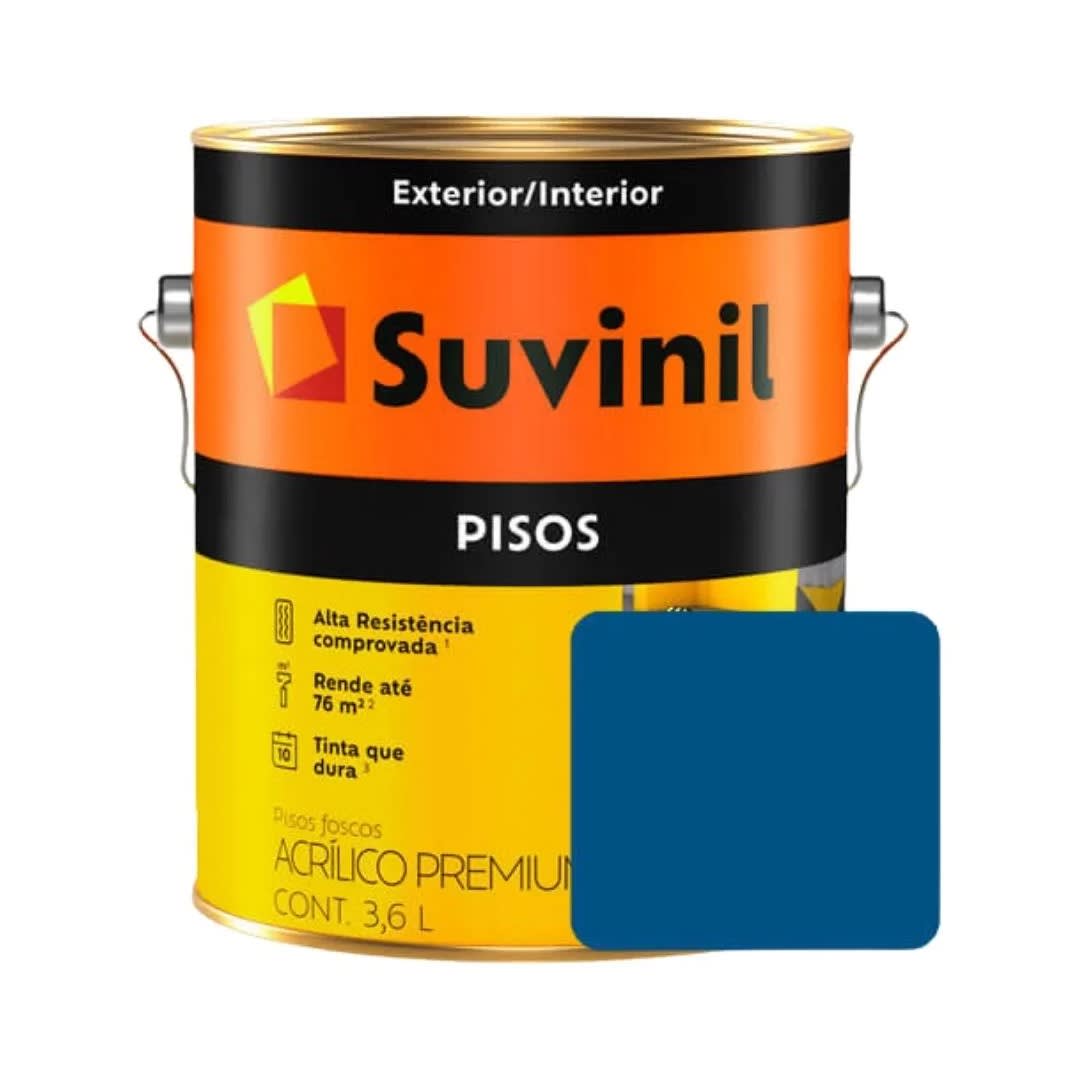 PINTURA PARA PISOS AZUL 3.6 LITROS SUVINIL