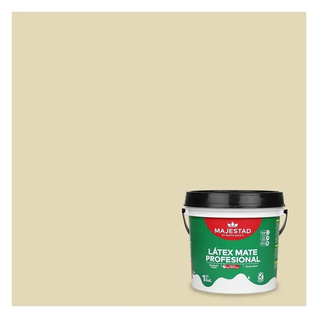 PINTURA LATEX PROFESIONAL MATE GRIS PERLA 1 GALON MAJESTAD4
