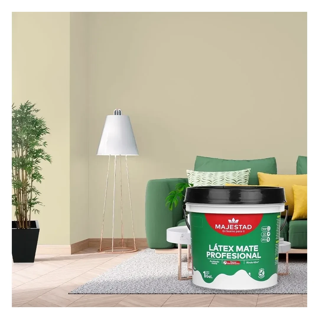 PINTURA LATEX PROFESIONAL MATE GRIS PERLA 1 GALON MAJESTAD5