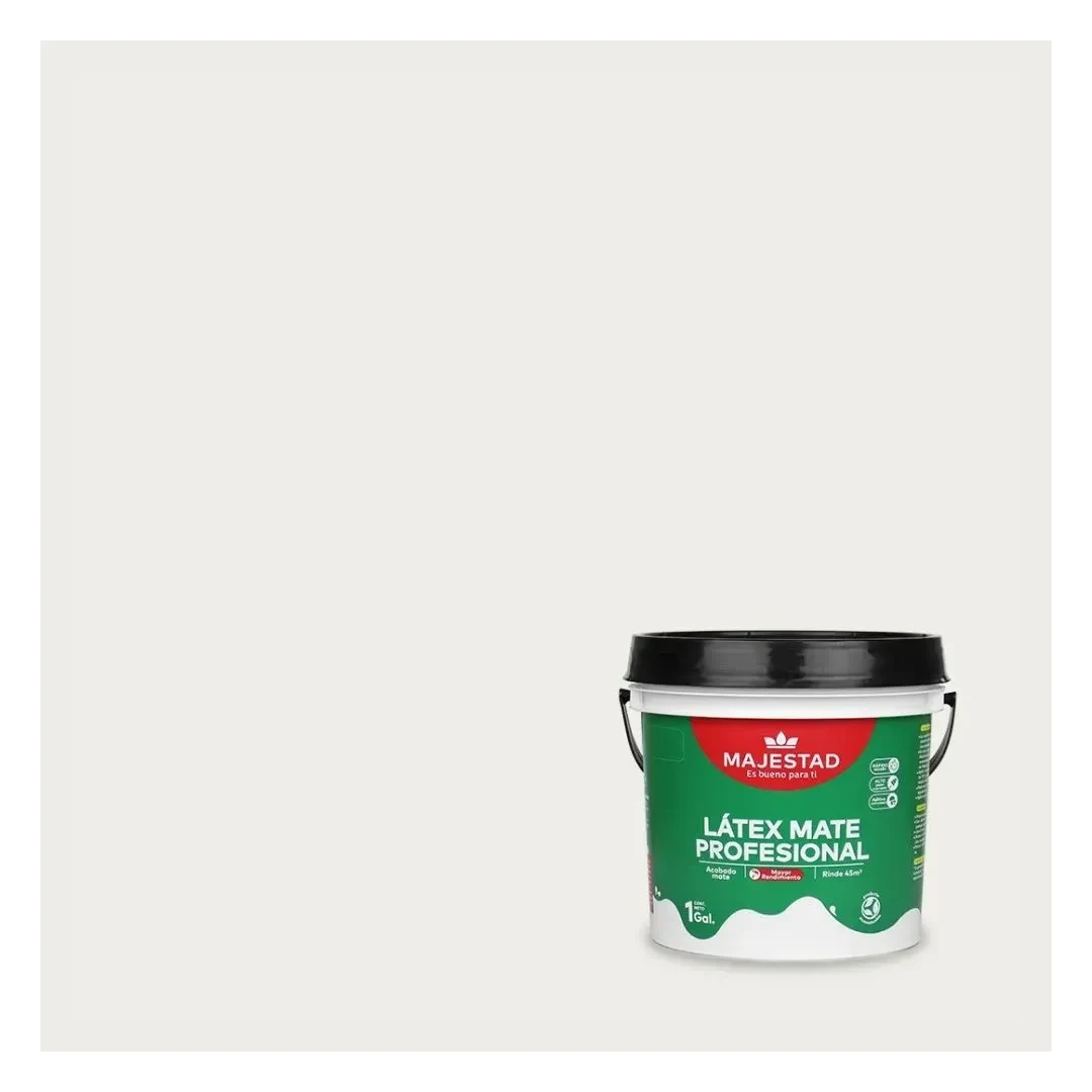 PINTURA LATEX PROFESIONAL MATE BLANCO HUMO 1 GALON MAJESTAD4