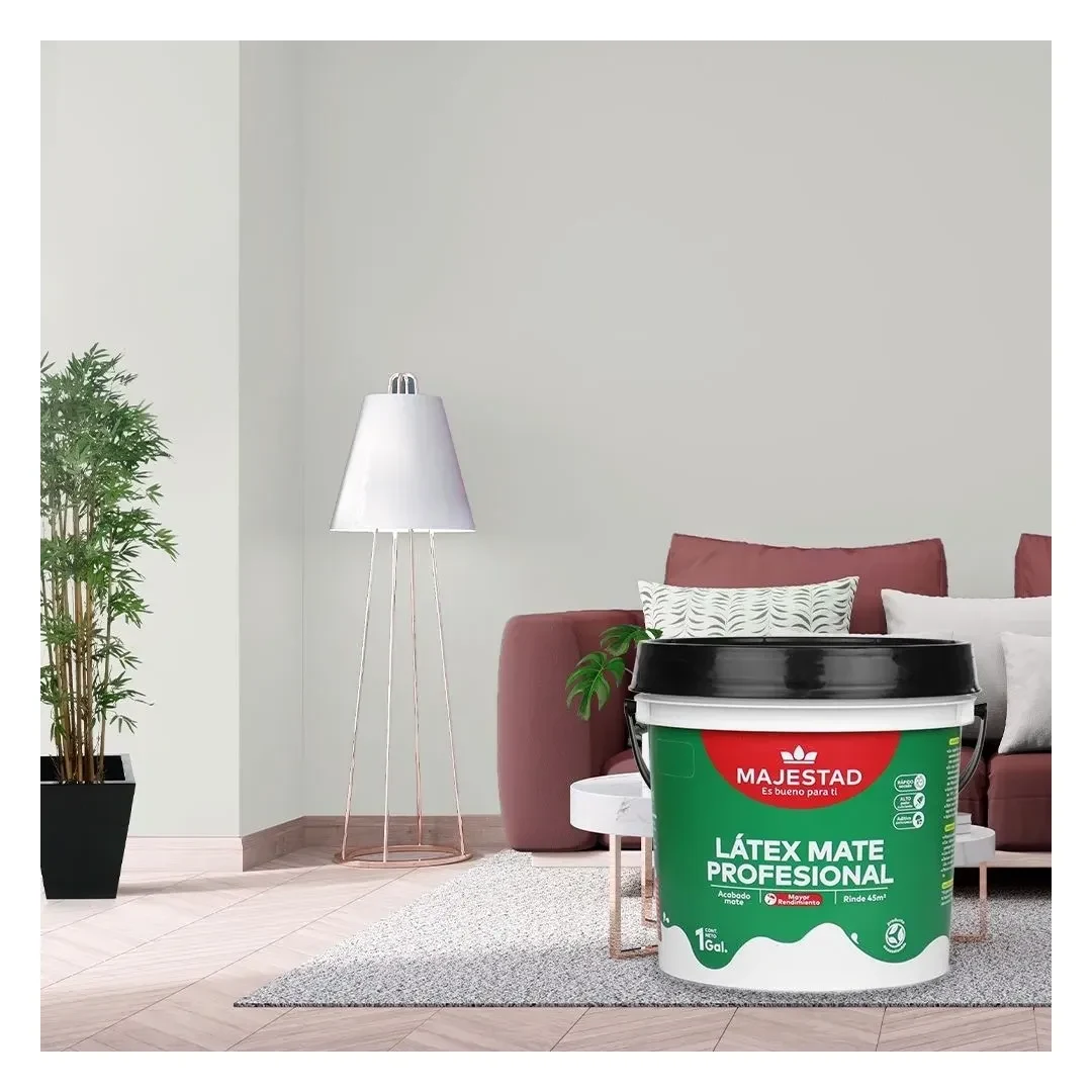 PINTURA LATEX PROFESIONAL MATE BLANCO HUMO 1 GALON MAJESTAD5
