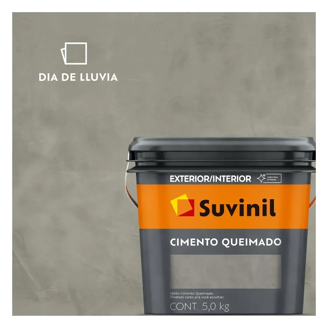 PINTURA EFECTO CEMENTO QUEMADO DIA DE LLUVIA 5KG SUVINIL2