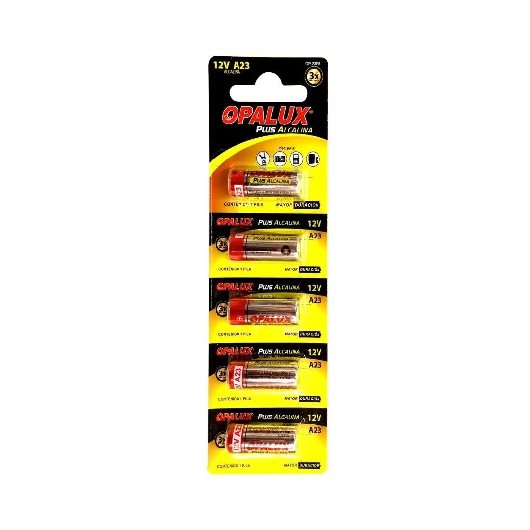 PILAS ALCALINA 12V A23 - PACK X 5 BLISTER OPALUX1