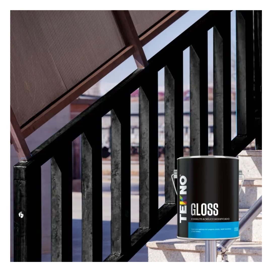 ESMALTE BRILLANTE TECNOGLOS NEGRO DE 1 GALON TEKNO2
