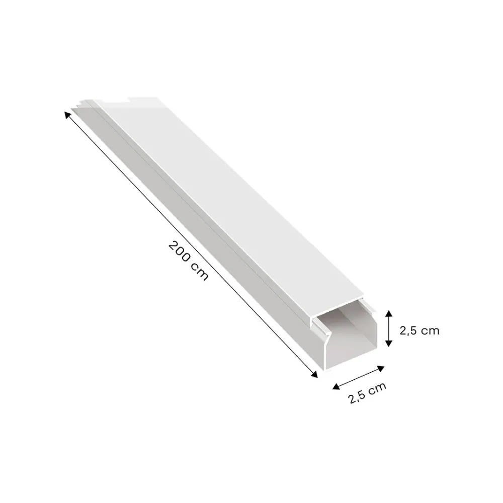 CANALETA CERRADA 25X25MM 2M BLANCO MUTLUSAN2