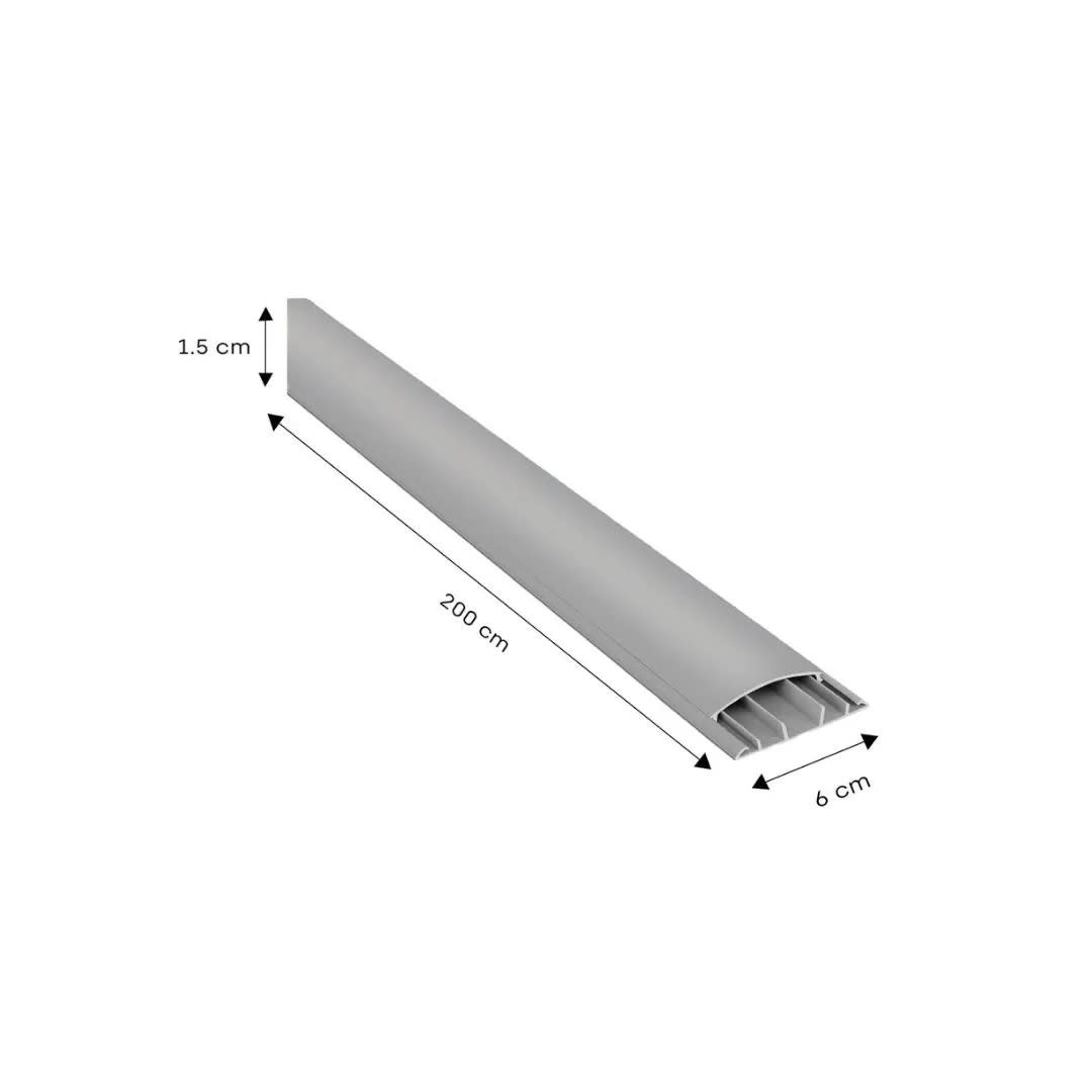CANALETA PISO 60X15MM 2M CON ADHESIVO GRIS MUTLUSAN2