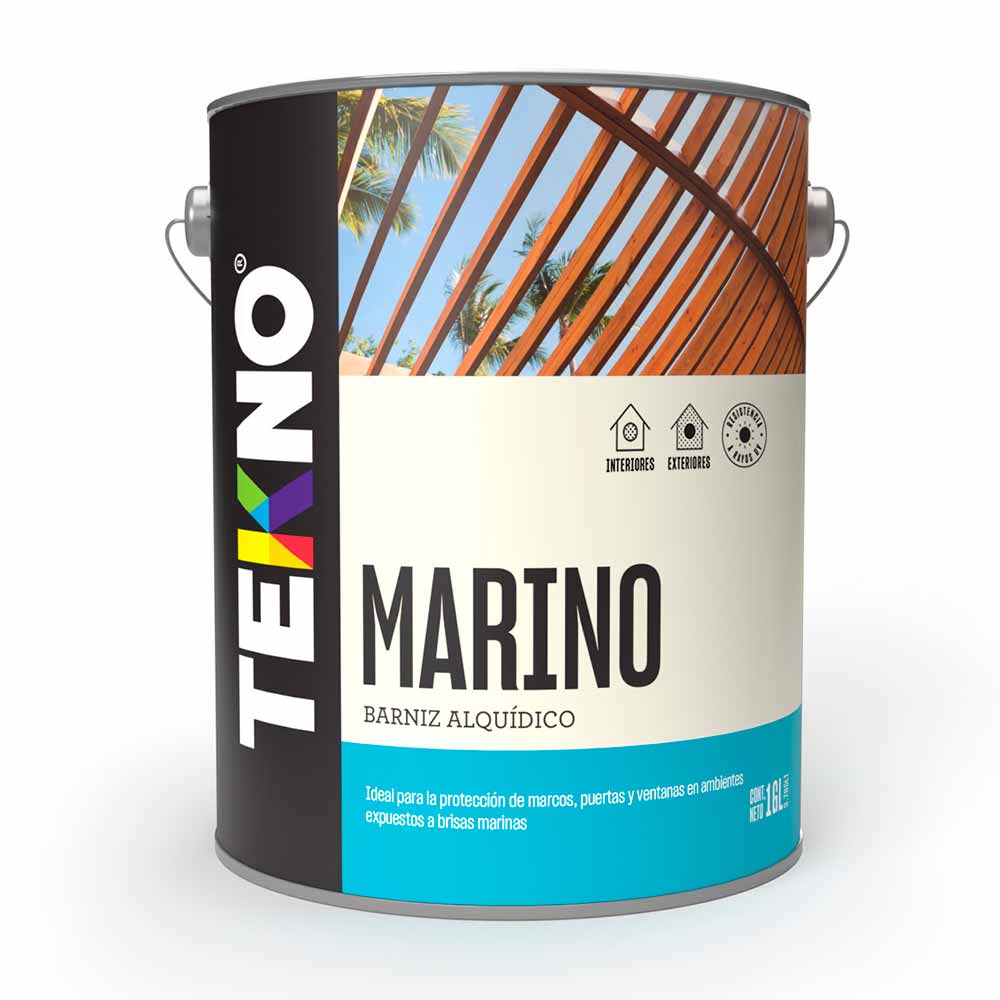 BARNIZ MARINO BRILLANTE 1 GALON PROTECCION RESISTENTE PARA MADERA TEKNO