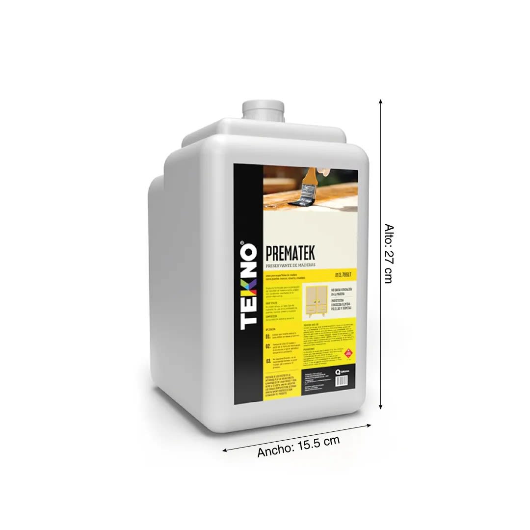 PROTECTOR DE MADERA PREMATEK 4 LITROS PRESERVANTE CONTRA PLAGAS TEKNO5