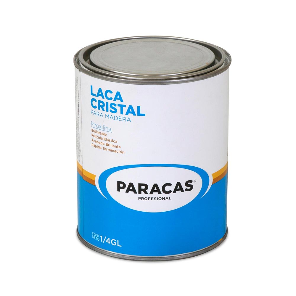LACA BRILLANTE 1/4 GALON CRISTAL TRANSPARENTE PARACAS