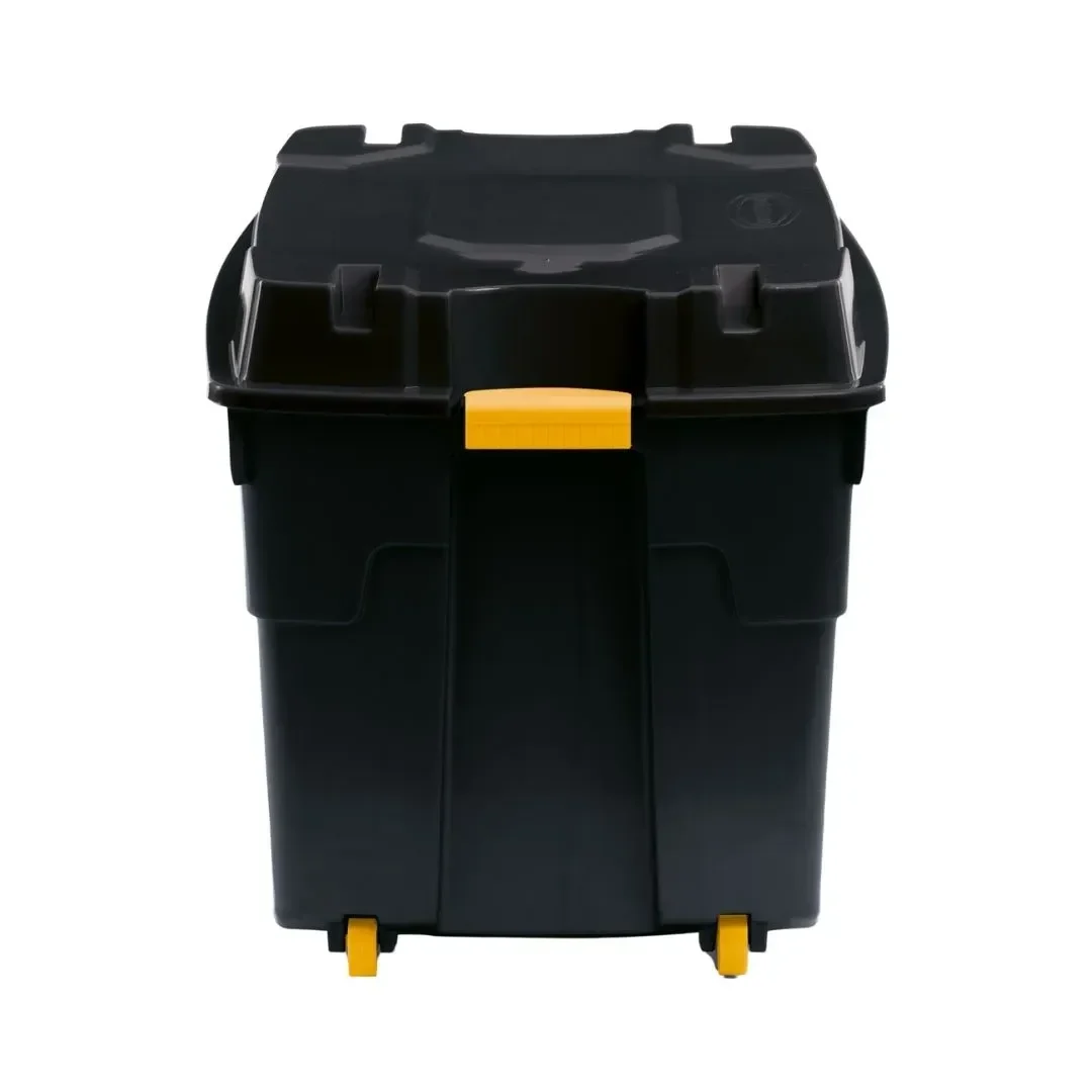 CAJA HERMETICA MEGAROCK #200 NEGRO CON GANCHOS Y RUEDAS POLINPLAST3