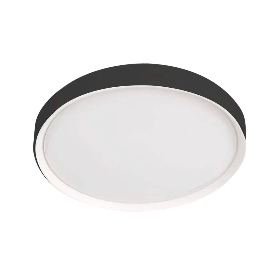 PLAFON LED 48W TRICOLOR 3CCT NEGRO DIXON3