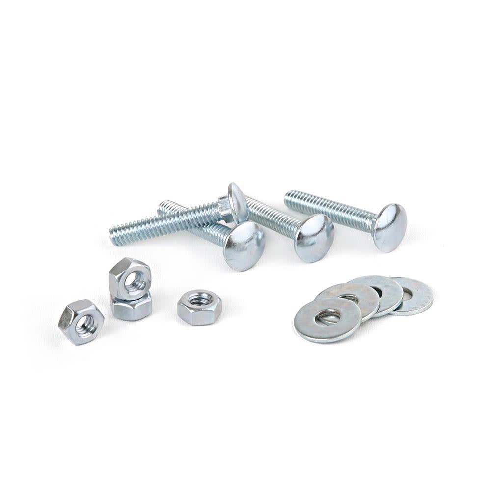 PERNO COCHE + TUERCAS + ARANDELAS 1/4X1 1/2'' X 4 UNIDADES SM