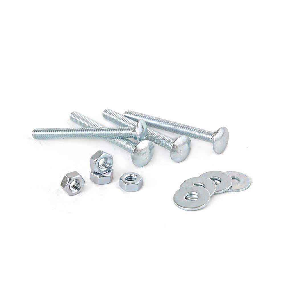 PERNO COCHE + TUERCAS + ARANDELAS 1/4X2 1/2'' X 4 UNIDADES SM