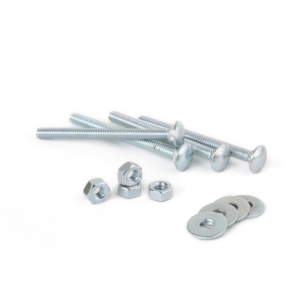 PERNO COCHE + TUERCAS + ARANDELAS 1/4X3'' X 4 UNIDADES SM