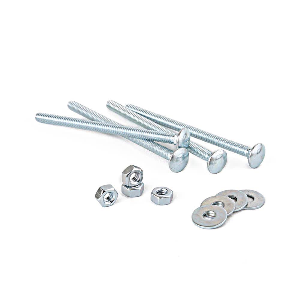 PERNO COCHE + TUERCAS + ARANDELAS 1/4X4'' X 4 UNIDADES SM