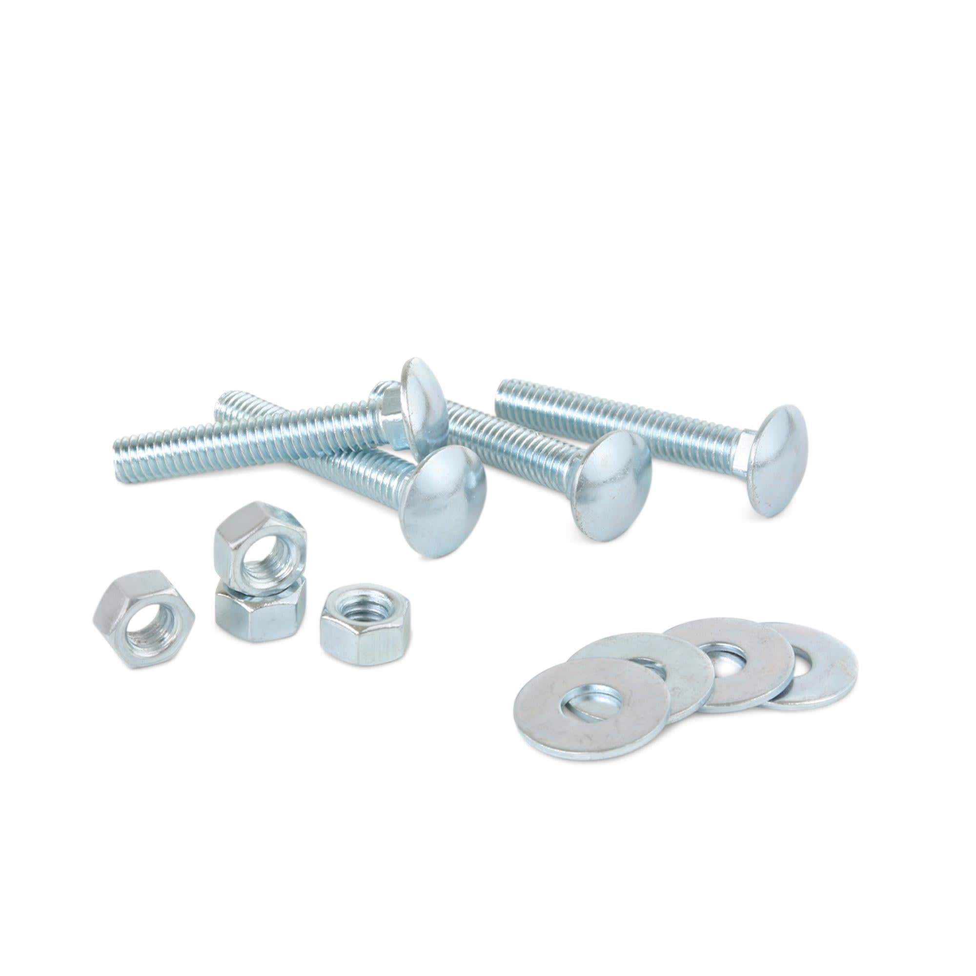 PERNO COCHE + TUERCA + ARANDELA 5/16'' X 2'' X 4 UNIDADES SM