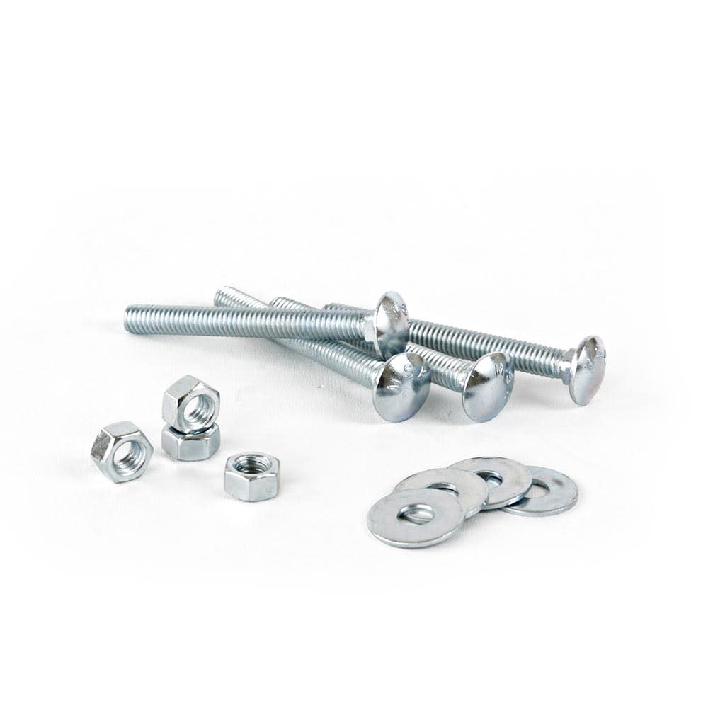 PERNO COCHE + TUERCA + ARANDELA 5/16X3'' X 4 UNIDADES SM